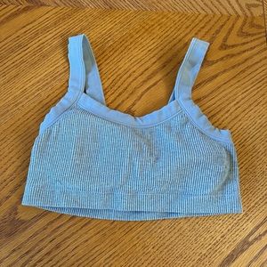 Grey ribbed bralette M